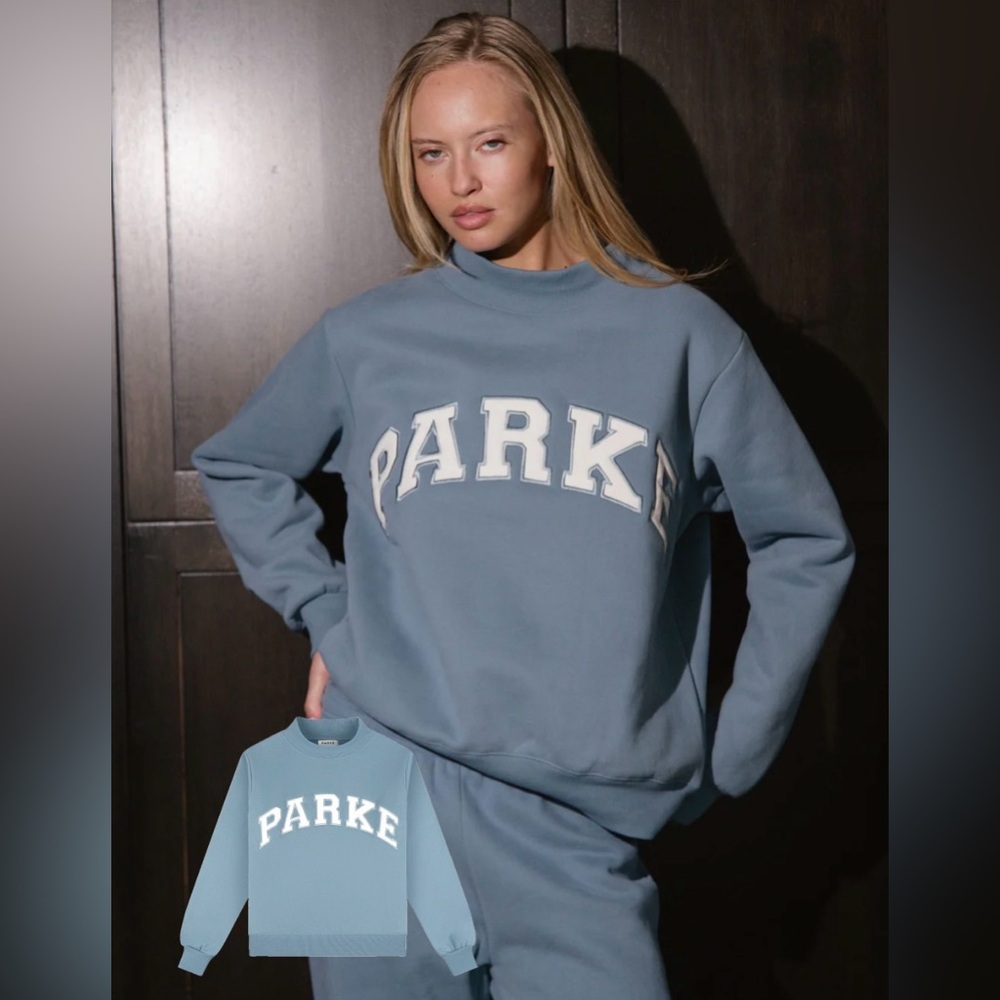 PARKE Varsity Mockneck Fleece Glacier + White XXL